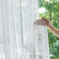 Elegnat Mesh Embroidery Shading Tulle Window Curtain Sheer